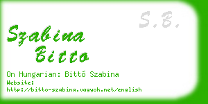 szabina bitto business card